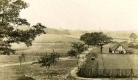 Watchorn Playing Fields later developed for the building of the A38, Swanwick pit chimney in distance