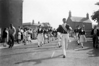 Melton Tally Ho Band Marching in Riddings 1955