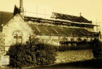 The Church of St. Thomas Rebuilding the roof after the fire in January 1980