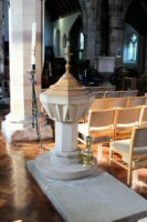 St. Thomas The Font, in the center of the church 2014