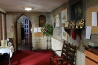 St. Thomas Inside the entrance porch (constructed in 1980 after the fire).