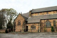 The far end of St. Thomas Church which was the original 19th century building