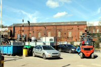 Former Ironworks building still in use - survived around 200 years. Pye Bridge Industrial Estate 2014