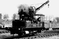 Stanton 24 Steam Crane was still working in 1979, pictured at Butterley Works (now closed)