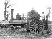 Steam Engine used at Pennytown Farm B&W copy