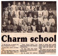 This newspaper cutting shows a photograph of a class from Somercotes Girls School on Victoria Street. The photograph is, sadly, not dated. It is probably from the 1930s or 1940s.