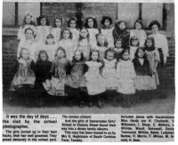 A newspaper article on Somercotes Girls School, Victoria Street. The photograph is not dated, but is probably from the 1910s