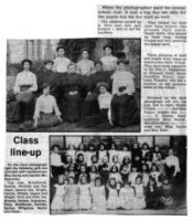 This newspaper article shows photographs of both the pupils and staff at Somercotes Girls School. Unfortunately, the photographs are not dated, but seem to be from the 1910s.