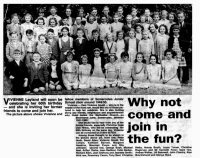 A newspaper article regarding Somercotes Junior School Choir from 1949/1950