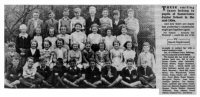 A newspaper article about Somercotes Junior School. The photograph dates from the mid-1950s