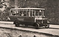 A very early photograph of a Trent Motor Traction Bus. Note the sign at the front for 