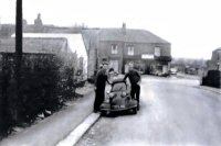 Photo provided by Don Miles with the car on Cemetery Road, Leabrooks