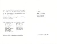 On July 10 1946 the Diocesan Players presented two plays at St. Thomas Church The Watchers & The Workers, the second The Lily & the Crown was a Trilogy of old Mystery Plays.