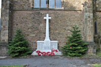 Somercotes War Memorial at St. Thomas Church after cleaning in 2014