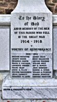 Centre Plaque of Soldiers names on the Somercotes Wa Memorial