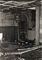 Fire damage at St. Thomas Church after the 1984 in Fire.