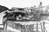 Drawing of Cotes Park Colliery thought to be in the 1920-1930s