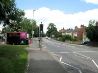 Nottingham Road looking towards Nix's Hill the entrance to what was then B&Q, Aldi and the other premises on the retail park 2012