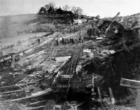 The three brothers Thomas, Charles and James believed to be at their clay excavations at Pye Bridge or Pye Hill