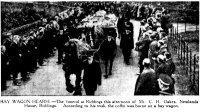 Newspaper cutting of the funeral of Mr. Charles Henry Oakes in 1906.