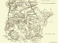 Map of Somercotes & Alfreton Area 1850 showing some of the industries at that time