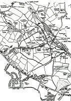 Map of Somercotes Birchwood area showing positions of mines, farms and railways