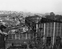 Ironworks building during demolition after closure in 1969