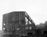 Ironworks Ardelt Shop building after closure in 1969 being demolition