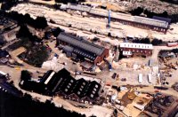 Aerial view of the Pye Bridge Industrial Estate, Evans Concrete Products site (top centre) and D. S. Smith facility (centre) can be seen along with others.