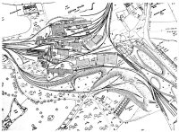 Riddings Ironworks Map, showing Ironworks, Furnace Row, and Hollyhurst Terrace