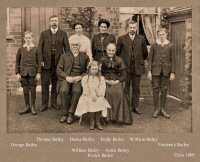 Members of the Bailey Family in 1889, the bailey family have run a printing works in Somercotes from this time and are still in business today. They are one of the oldest businesses that are still trading in Somercotes