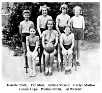 Somercotes School Girls Team (Netball or Football not sure) 1951'
Revised Names Anthia Shemilt & Pat Webster not Weston.