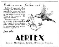 Newspaper advertisement for Aertex underwear