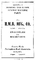 H.M.B Manufacturing Company, Textile & Hosiery machine Manufacturers Nottingham Road Somercotes.