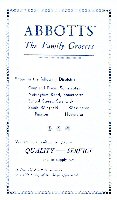 Advertisement for Abbott's family grocers with seven shops - 1953.