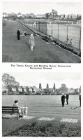 Somercotes Bowling Green & Tennis Courts before 1963 as Windmills are in the background.