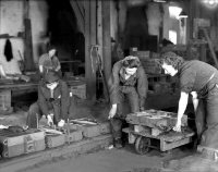 The Casting shop at Riddings foundry during World War II.