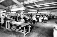 Dalkeith Knitwear Factory sewing room October 1964.