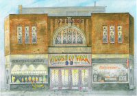 Artists drawing of the Premier Cinema circa 1970's