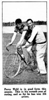 Percy Wyld of Alfreton in his seventh year of racing, winning 214 prizes over he years.