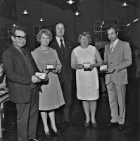 Ripley & Heanor Newspaper photograph Dalkeith long service awards 1964.