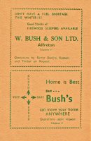 W. Bush & Son Ltd. Alfreton, Magazine advertisement 4th December 1959, W. Bush owned the successful scrap business at Lower Birchwood, now Sims Metals.