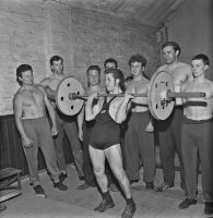 Ripley & Heanor Newspaper photograph, Somercotes Weightlifting club 45th Anniversary 31st July 1967.