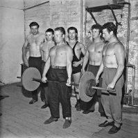 Ripley & Heanor Newspaper photograph, Somercotes Weightlifting club 45th Anniversary 31st July 1967.