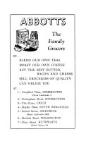 August 1962, Advertisement  for Abbotts Family Grocers Stores.