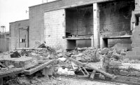 Major fire at Evans Concrete Works in Riddings Ripley & Heanor Newspaper photograph date not known.