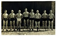 Somercotes Weightlifting Club in the 1940s.