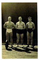 Three of the Somercotes Weightlifting Club members of the 1940s.