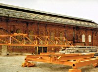 The old Riddings Iron Works site after closure pictured the New Foundry now Evans Concrete 1970s.