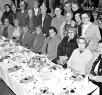 Entertainment for Senior Citizens at Riddings 16th December 1968 a Christmas Party,(Ripley & Heanor Newspaper Photograph).